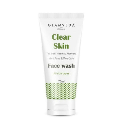 Glamveda Clear Skin Tea Tree, Neem & Aloe Anti Acne Face Wash - BUDNE