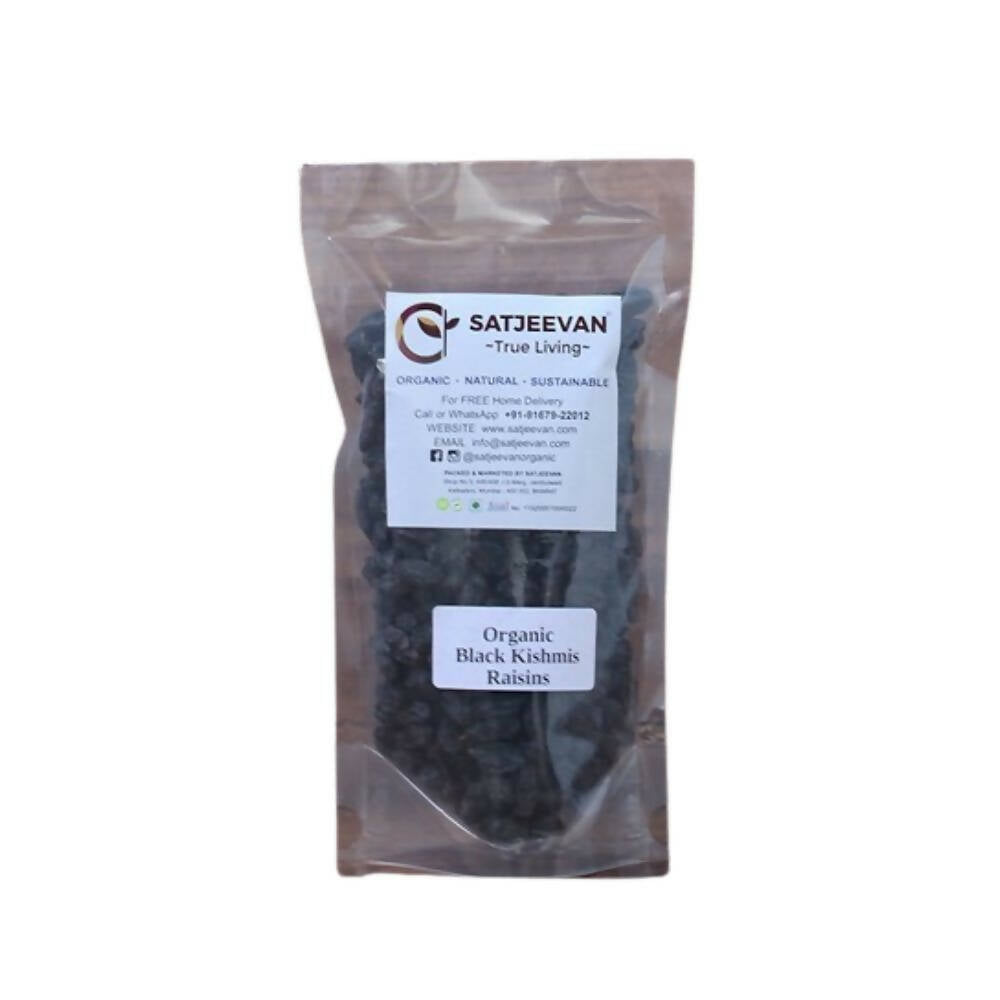 Satjeevan Organic Black Kishmis Raisins