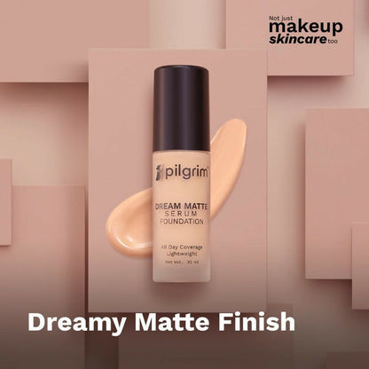 Pilgrim Dream Matte Serum Foundation For Light Skin Tone Classic Nude