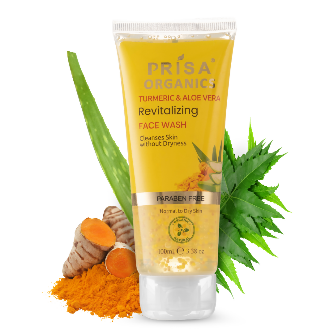 Prisa Organics Turmeric & Aloevera Revitalizing Face Wash - BUDNEN