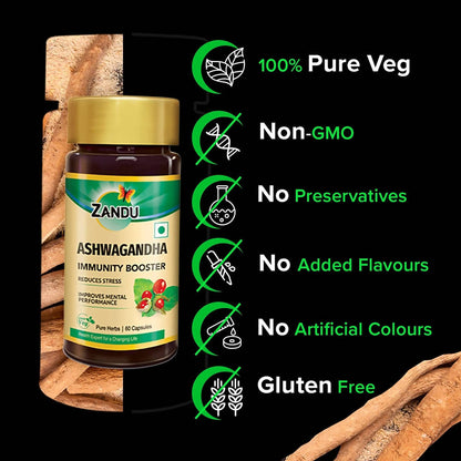 Zandu Ashwagandha Immunity Booster Capsules - Drmedicart