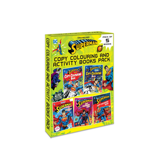 Dreamland Superman Copy Colouring and Activity Books Pack (A Pack of 5 Books)