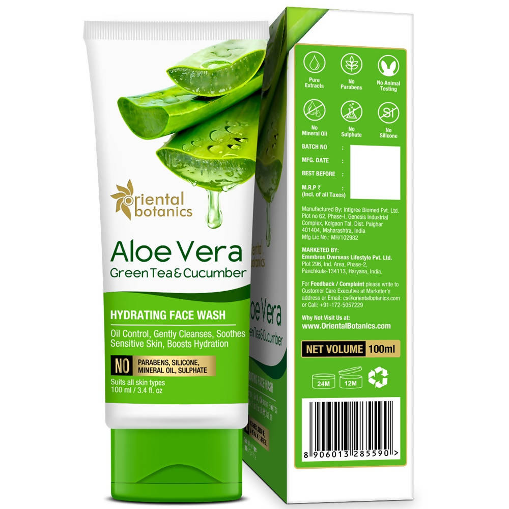 Oriental Botanics Aloe Vera, Green Tea & Cucumber Hydrating Face Wash