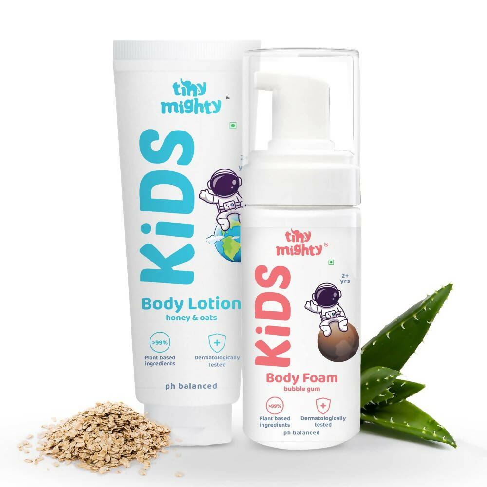 Tiny Mighty Kids Foam Body Wash And Body Lotion Combo -  USA, Australia, Canada 