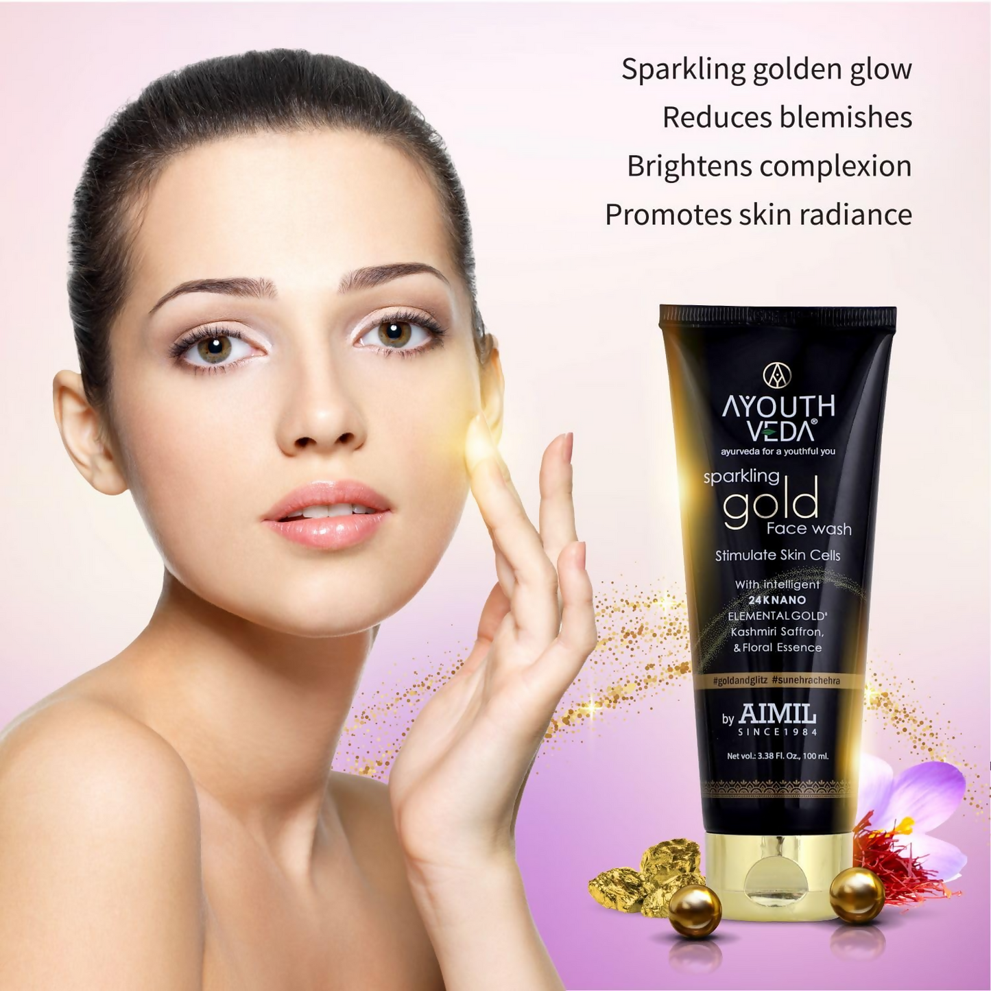 Ayouthveda Sparkling Gold Face Wash