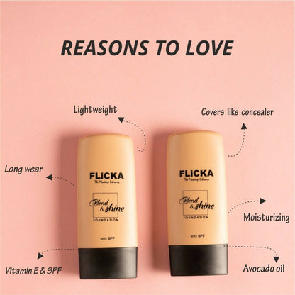 Flicka Blend & Shine Foundation - Walnut