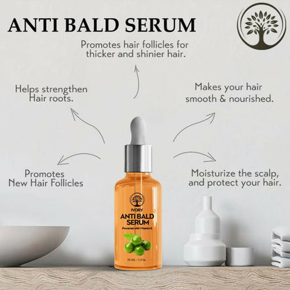 Ivory Natural Bald Serum For Baldness, Hair Thinning And Hair Fall