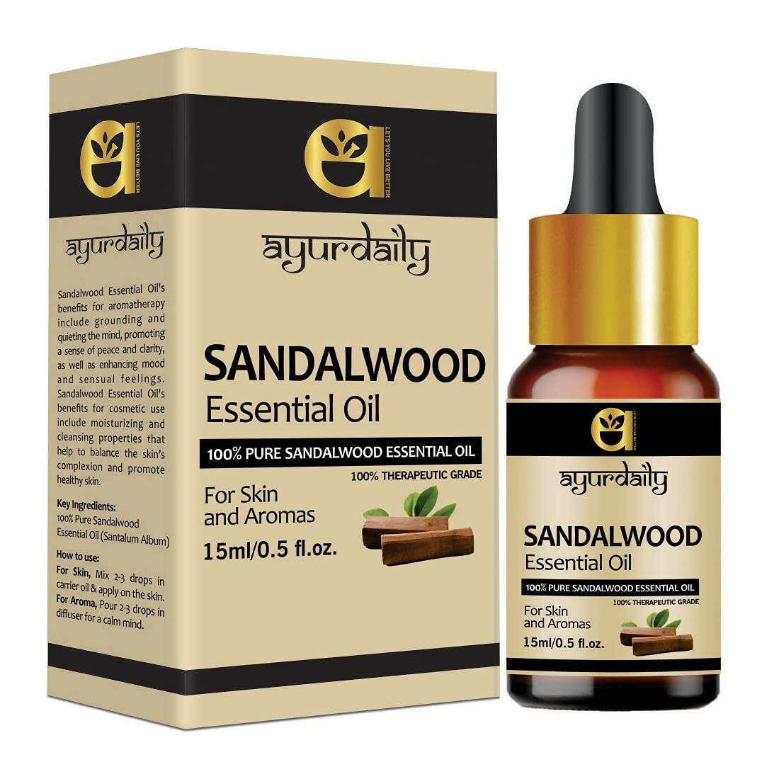 Ayurdaily Pure Sandalwood Essential Oil -  buy in usa 