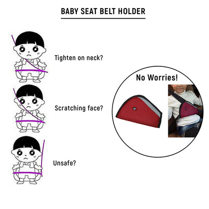 Safe-O-Kid Car Safety Essential, Seat Belt Holder/Shortener For Toddlers- Red