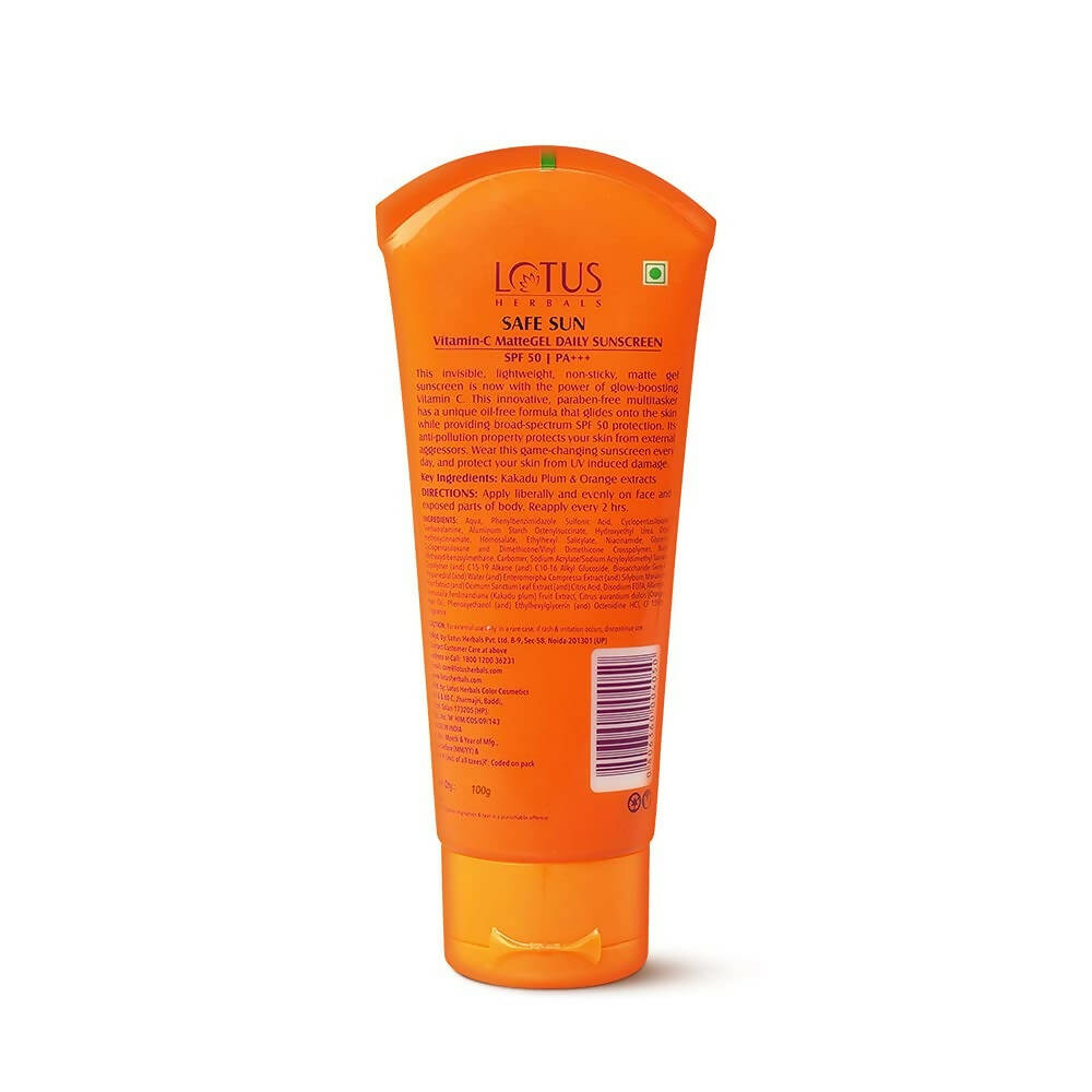 Lotus Herbals Safe Sun Vitamin C Matte Gel Daily Sunscreen SPF 50 PA+++