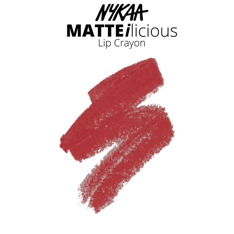 Nykaa Matte-Illicious Lip Crayon Lipstick - Kiss N Tell 06