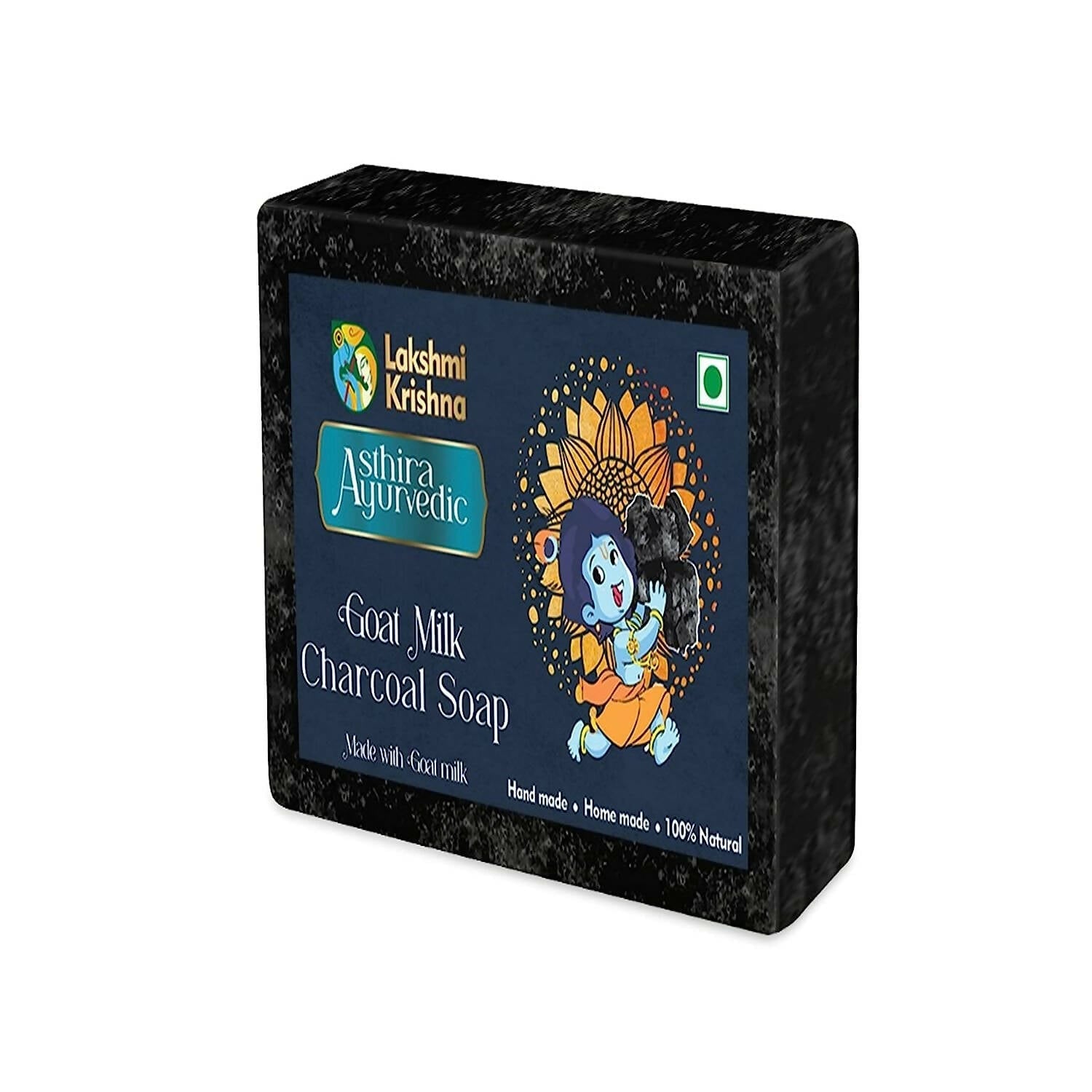 Lakshmi Krishna Goat Milk Charcoal Soap - BUDNEN