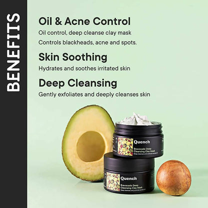 Quench Botanics Bravocado Deep Cleansing Clay Mask