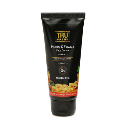 Tru Hair & Skin Honey & Papaya SPF 50 Face Cream - BUDNEN