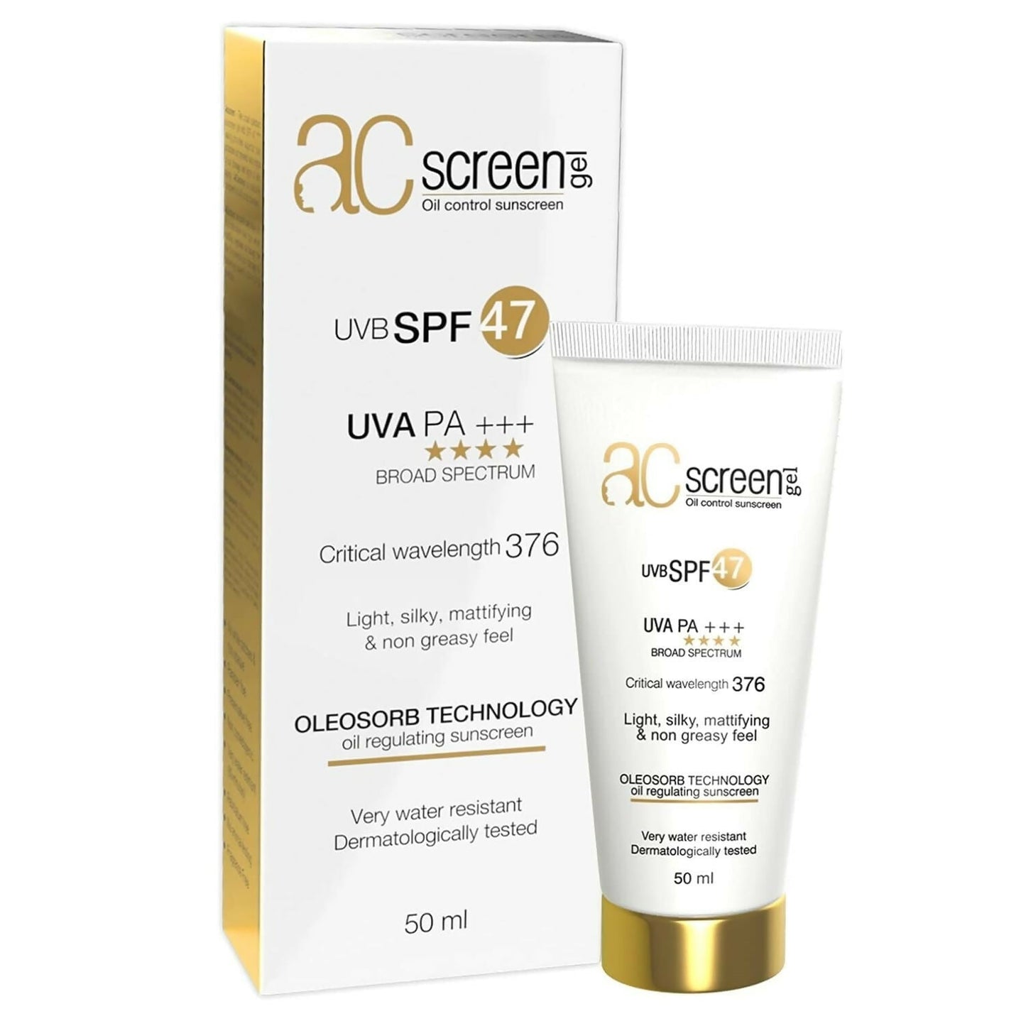 Acscreen Sunscreen For Oily And Acne Skin - (UVB SPF 47) UVA PA +++