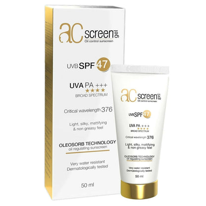 Acscreen Sunscreen For Oily And Acne Skin - (UVB SPF 47) UVA PA +++