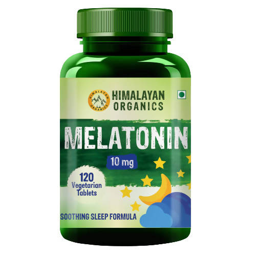 Himalayan Organics Melatonin 10 mg, Soothing Sleep Formula: 120 Vegetarian Tablets