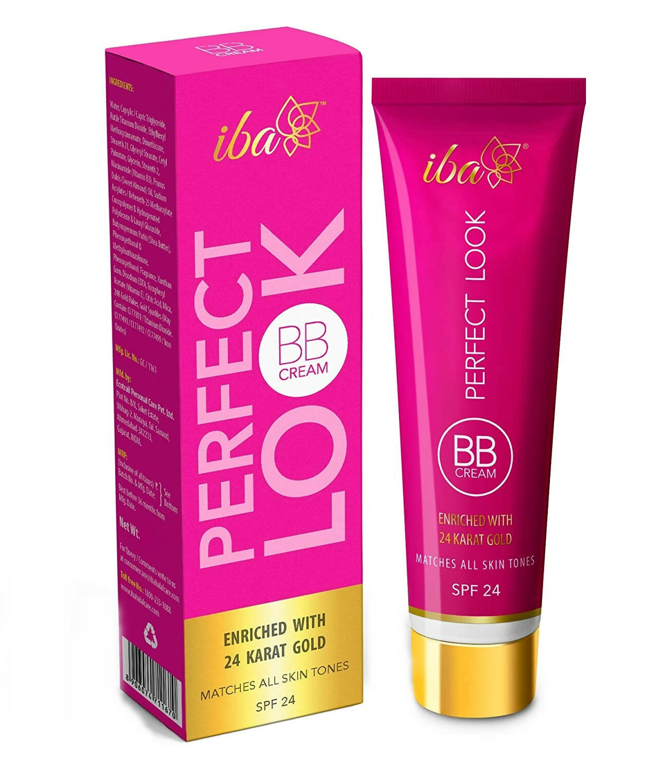 Iba Perfect Look BB Cream With 24 Karat Gold (Medium Shade) - BUDNE