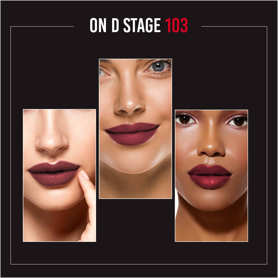 Colorbar Velvet Matte Lipstick On D Stage!-103