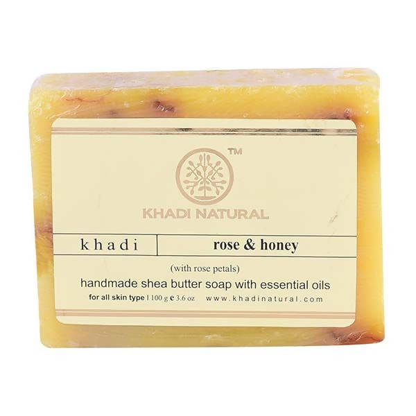 Khadi Natural Rose & Honey With Rose Petals Soap