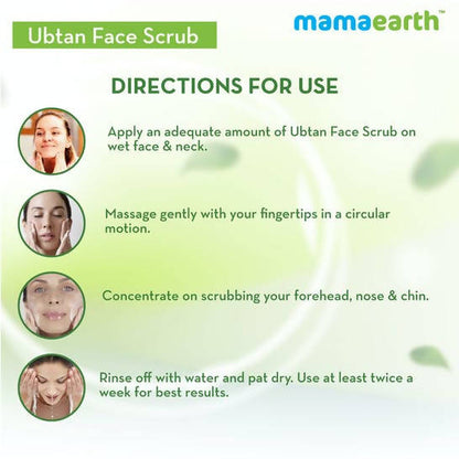 Mamaearth Ubtan Face Scrub with Turmeric & Walnut for Tan Removal