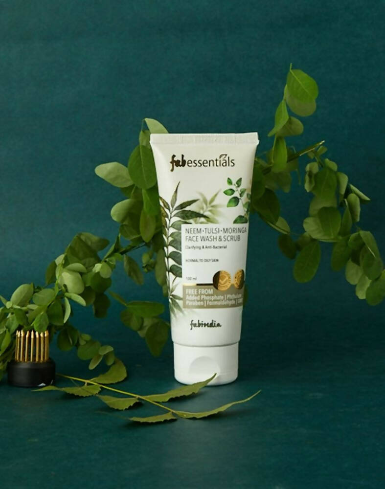 Fabessentials Neem Tulsi Moringa Face Wash & Scrub