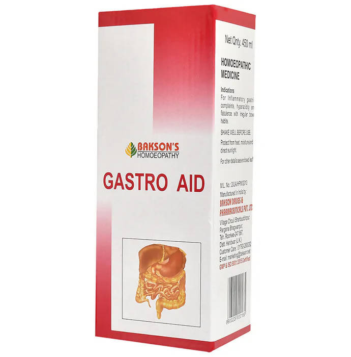 Bakson's Homeopathy Gastro Aid Syrup Sugar Free - buy in USA, Australia, Canada