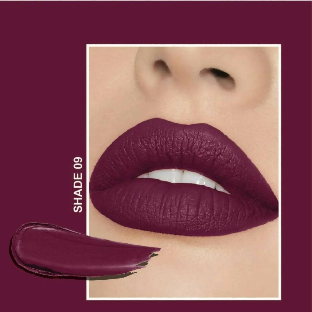 Flicka Tomato Maroon Matte Finish Lipstick Shade 09