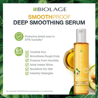 Biolage Smoothproof Avocado Deep Smoothing Serum Deep Smoothening With Avocado & Grape Seed Oil