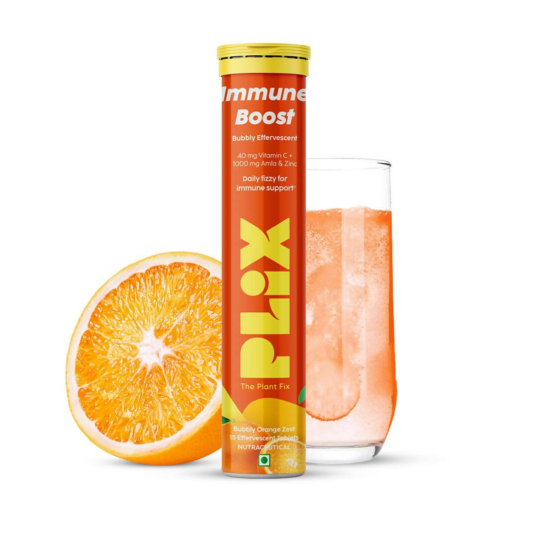 PLIX The Plant Fix Vitamin C Immunity Boost Effervescent Tablets - Orange - BUDEN