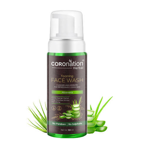 Coronation Herbal Aloevera Foaming Face Wash - usa canada australia