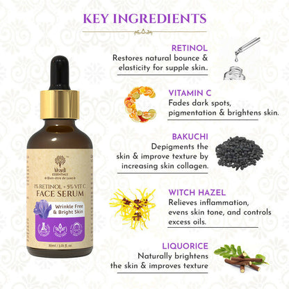 Khadi Essentials 1% Retinol + 5% Vitamin C Face Serum