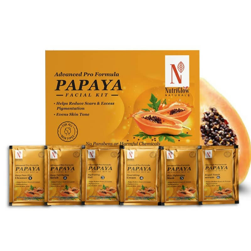 NutriGlow NATURAL'S Advanced Pro Formula Papaya Facial Kit - BUDNEN