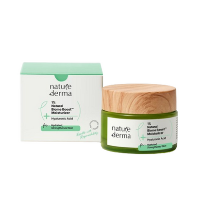 Nature Derma 1% Natural Biome-Boost Moisturizer With Hyaluronic Acid
