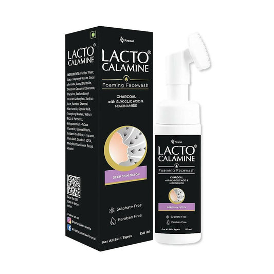 Lacto Calamine Charcoal Foaming Face Wash - BUDNEN