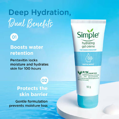 Simple Water Boost Hydrating Gel Creme for 100 HR Hydration