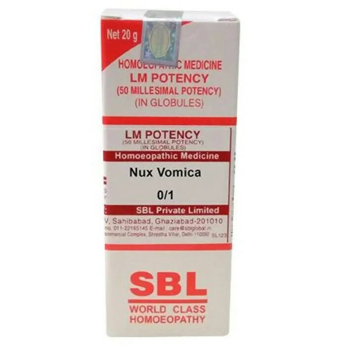 SBL Homeopathy Nux Vomica Globules - 0/1 LM -  buy in usa 