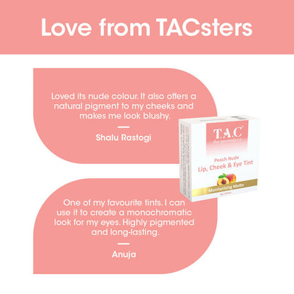 TAC - The Ayurveda Co. Peach Nude Lip, Cheek & Eye Tint
