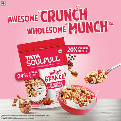 Tata Soulfull Millet Granola (Almonds & Cranberries)