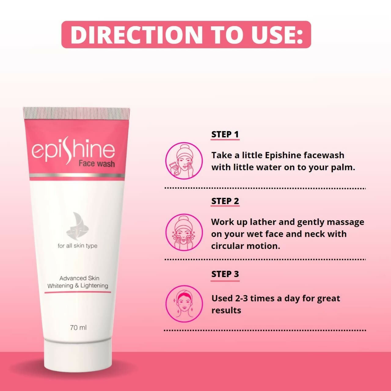 Epishine Advanced Skin Whitening and Brightening Face Wash