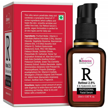 St.Botanica Retinol 2.5% E & Hyaluronic Acid Professional Facial Serum