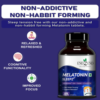 End2End Nutrition Melatonin Sleepzzz Tablets