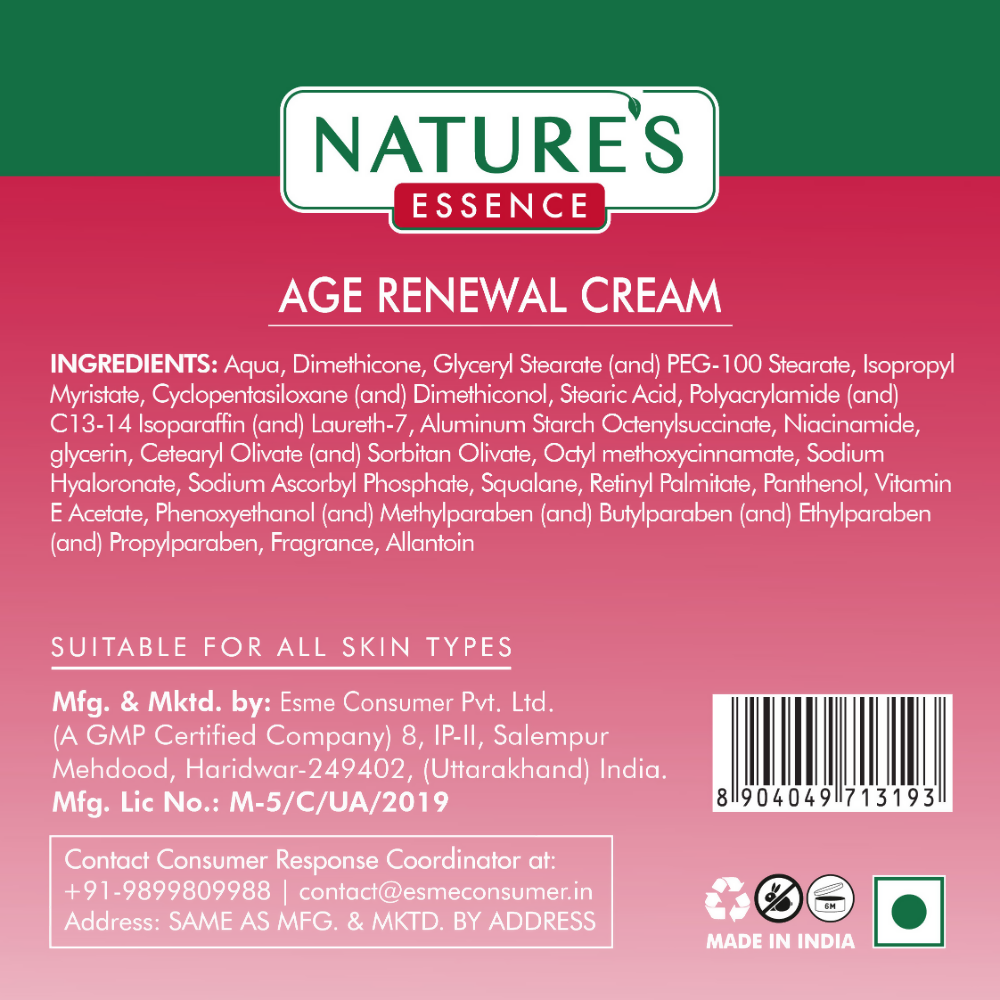 Nature's Essence Facialist Age Renewal Cream