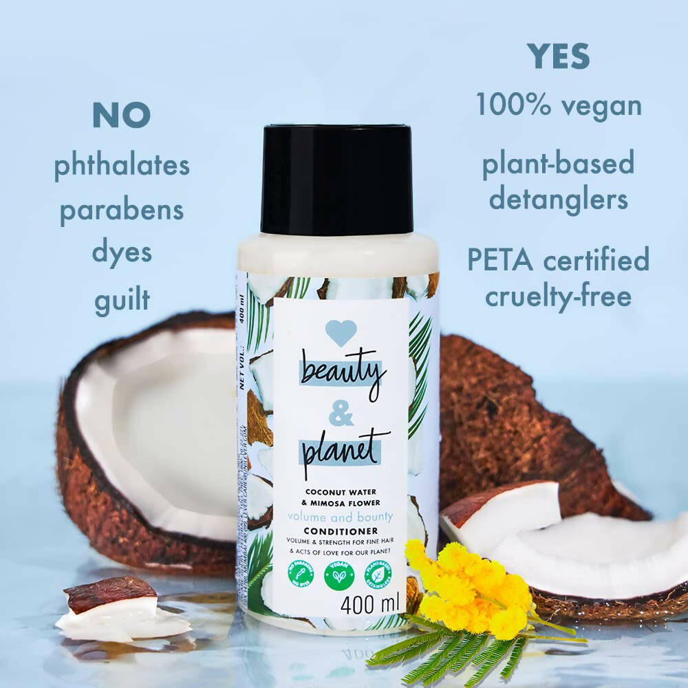 Love Beauty And Planet Coconut Water and Mimosa Flower Paraben Free Volume and Bounty Conditioner