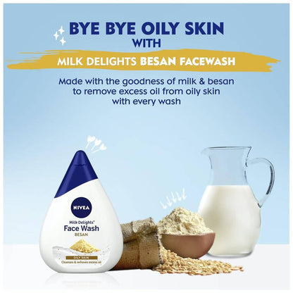 Nivea Milk Delights Face Wash - Besan (Gram Flour)