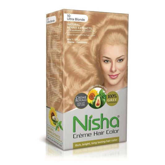 Nisha Creme Hair Color Ultra Blonde - 200GM