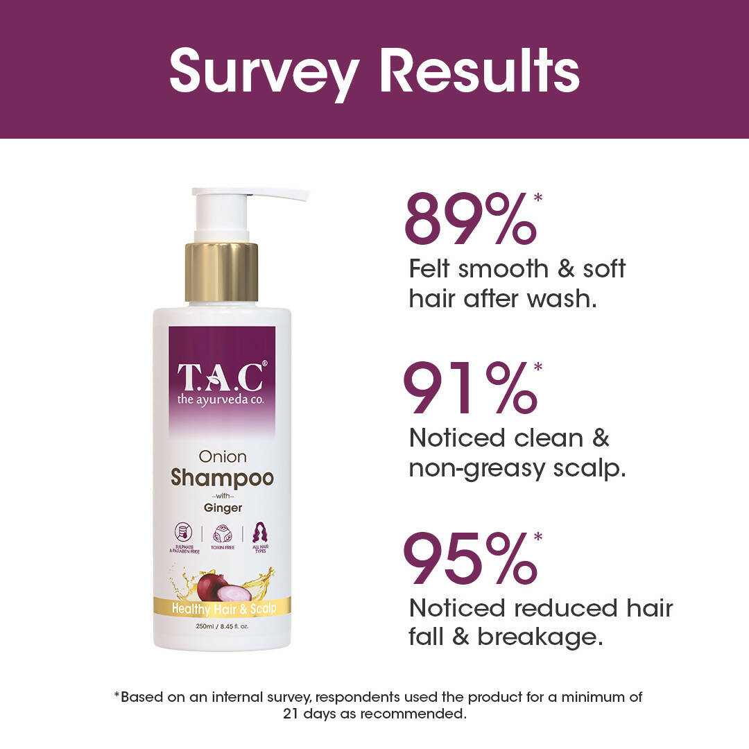 TAC - The Ayurveda Co. Onion Hair Shampoo for Hair Regrowth & Frizz Free Hair