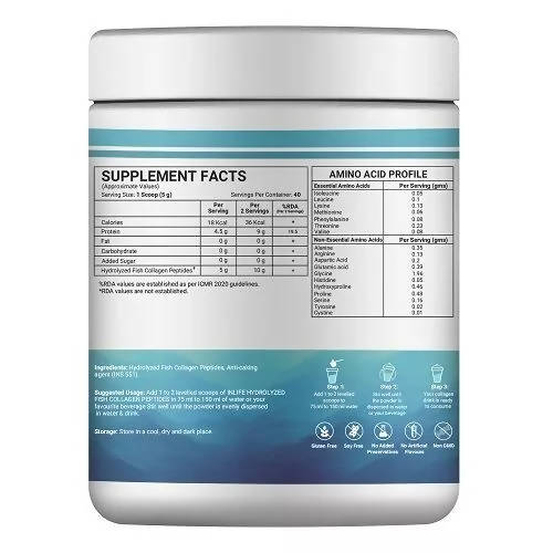 Inlife Hydrolyzed Fish Collagen Peptides Powder