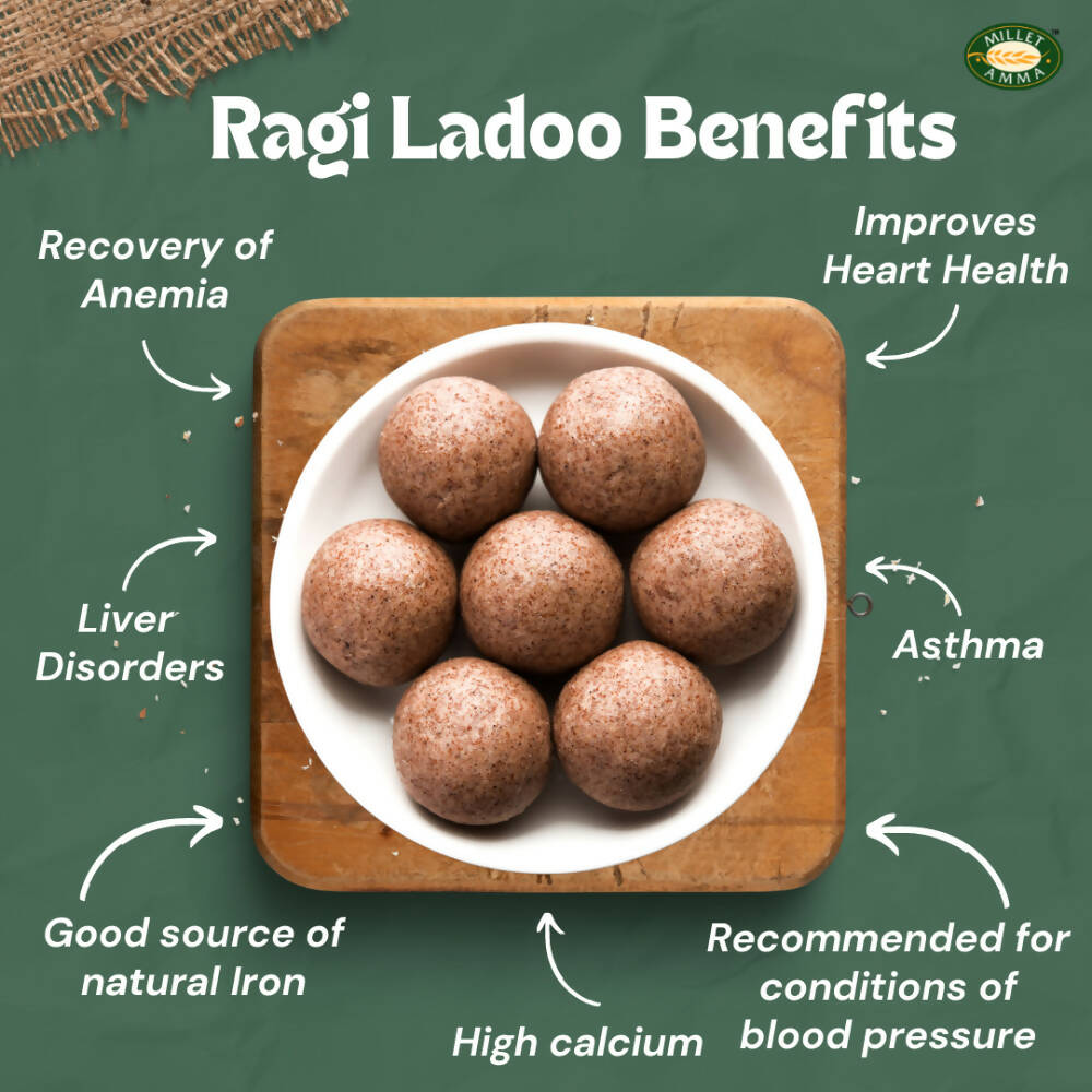 Millet Amma Ragi Laddoo- Made With Jaggery