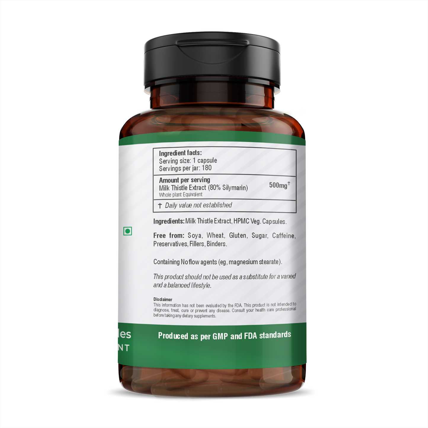 H&C Herbal Milk Thistle Veg Capsules